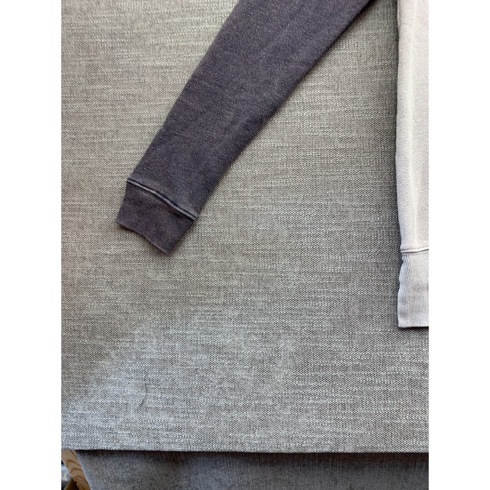 Maurices Sweatshirt Womens Small Gray Varsity Stripe Fleece Lined Raglan Sleeve - Picture 4 of 10